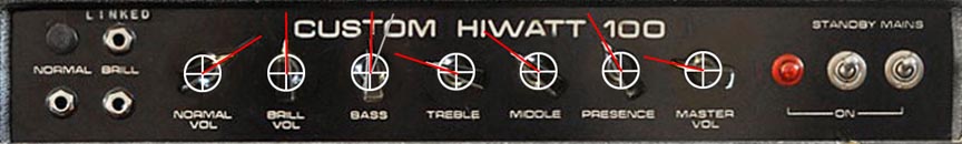 Gilmour Hiwatt settings
